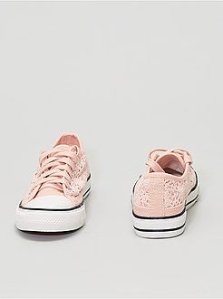 Ténis rasos em renda e macramé - Kiabi