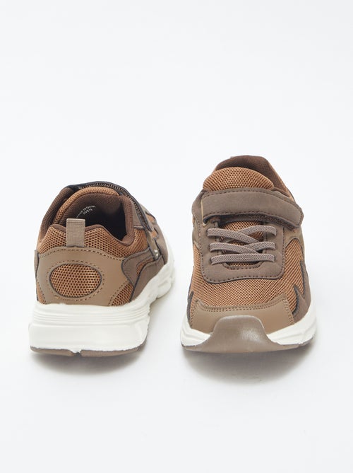 Ténis rasos em tecido e malha - Kiabi