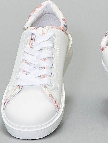 Ténis rasos estampados 'flores' - Kiabi