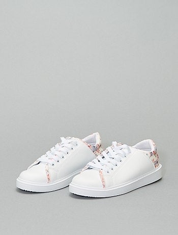 Ténis rasos estampados 'flores' - Kiabi