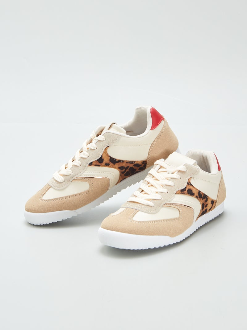 Ténis rasos 'leopardo' BRANCO - Kiabi