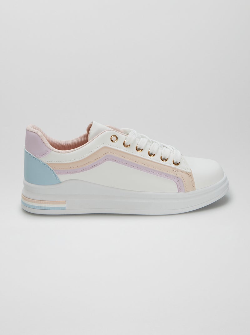 Ténis rasos multicolores BRANCO - Kiabi