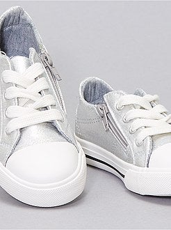 Ténis rasos prateados - Kiabi