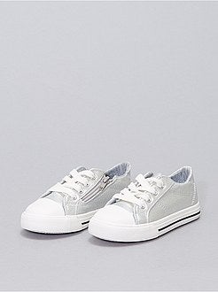 Ténis rasos prateados - Kiabi