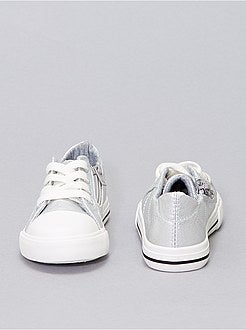 Ténis rasos prateados - Kiabi