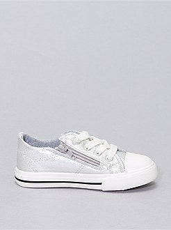 Ténis rasos prateados - Kiabi