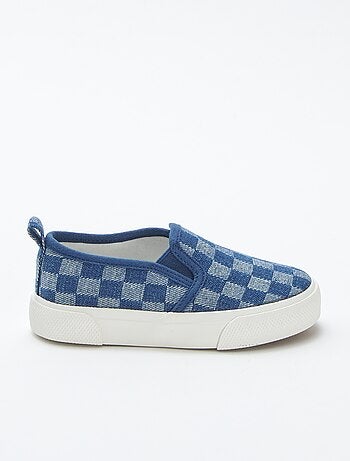 Ténis slip-on aos quadrados