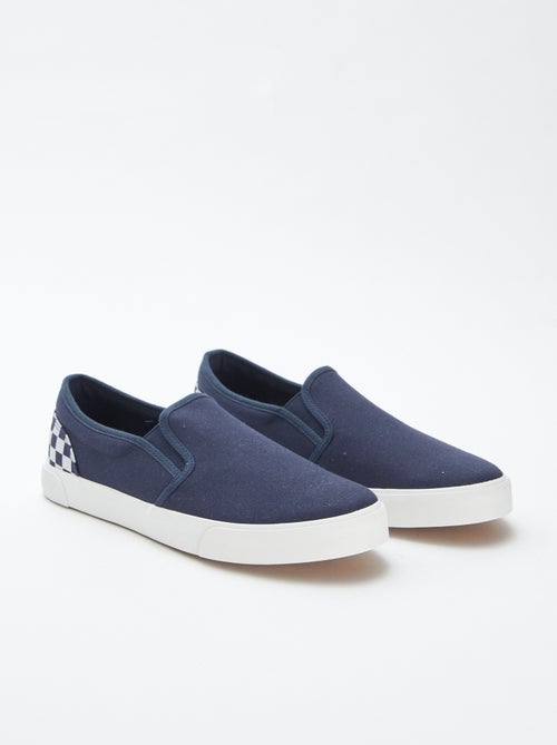 Ténis slip-on axadrezados - Kiabi
