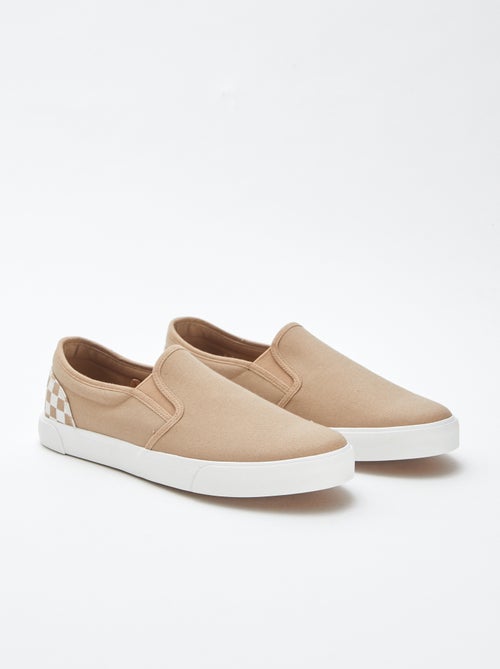 Ténis slip-on axadrezados - Kiabi