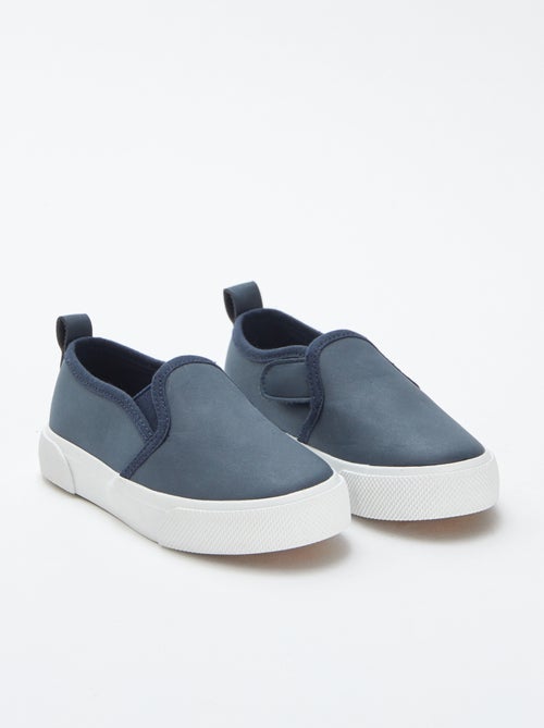 Ténis slip-on em camurça sintética - Kiabi