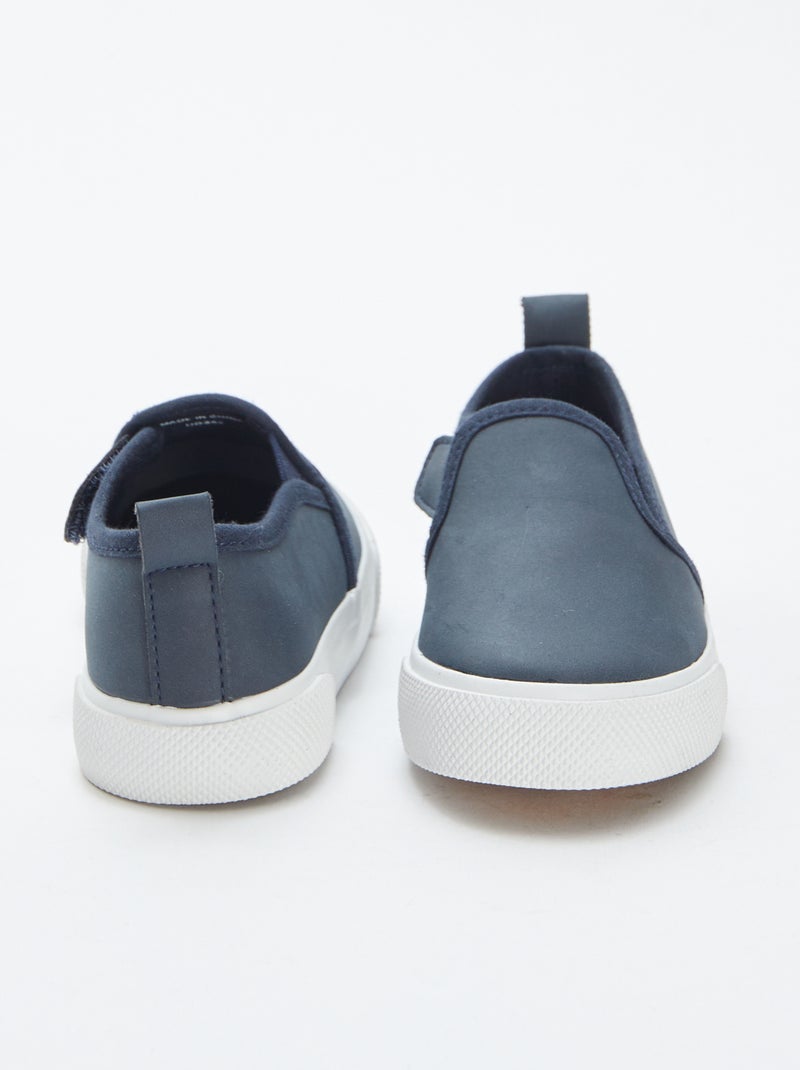 Ténis slip-on em camurça sintética AZUL - Kiabi