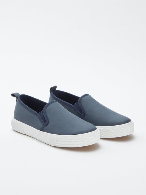 Ténis slip-on em camurça sintética - Kiabi