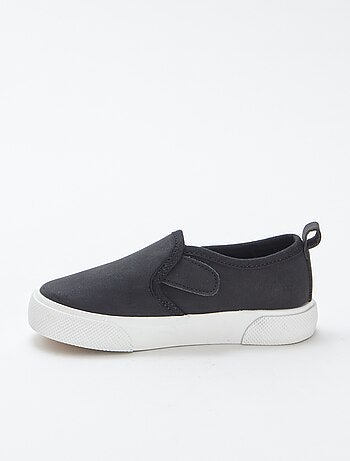 Ténis slip-on em camurça sintética