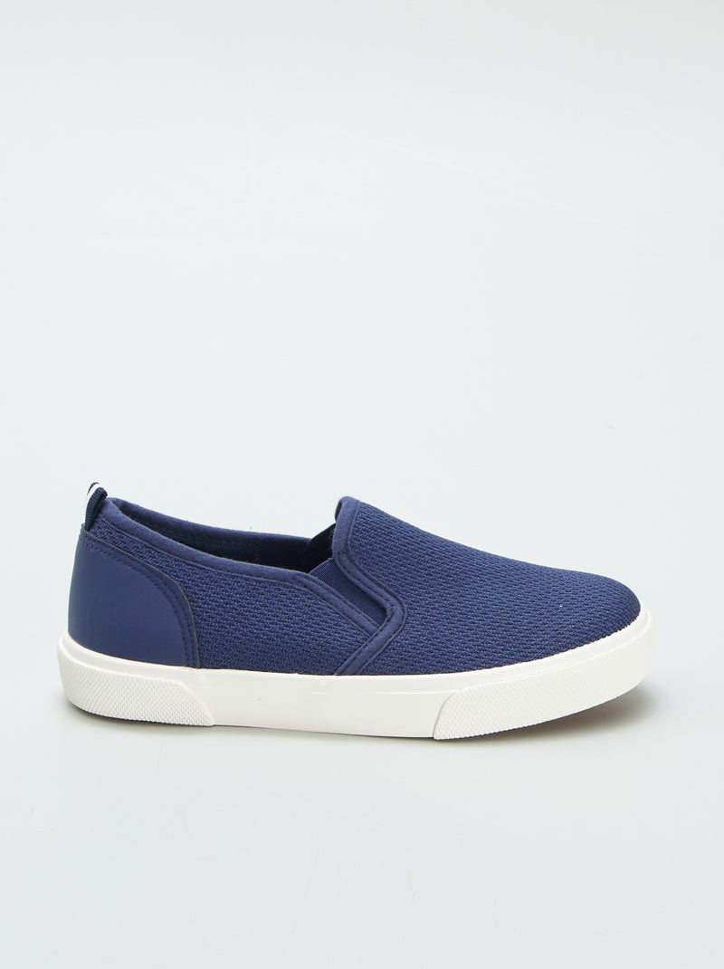 Ténis slip-on em tecido AZUL - Kiabi
