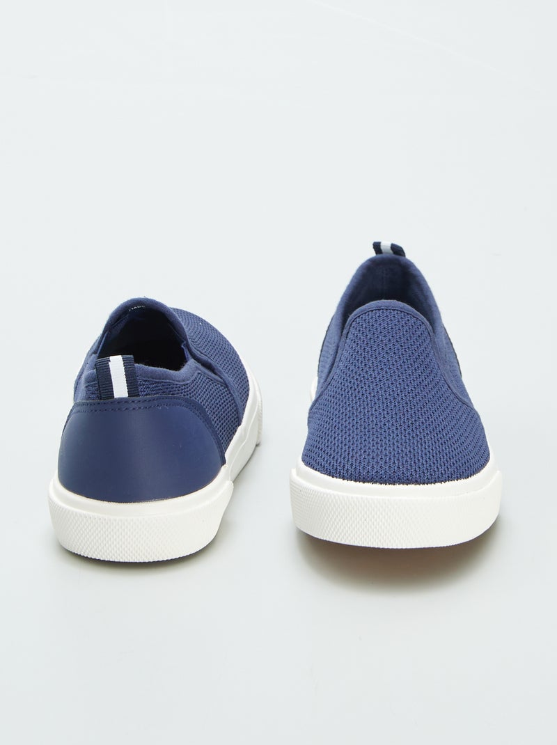 Ténis slip-on em tecido AZUL - Kiabi