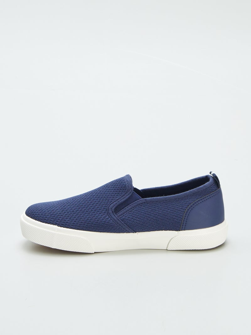 Ténis slip-on em tecido AZUL - Kiabi
