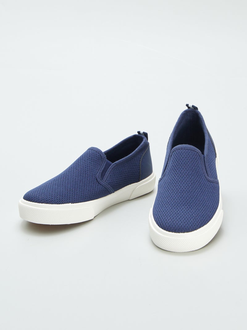 Ténis slip-on em tecido AZUL - Kiabi