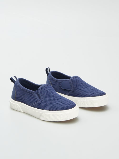 Ténis slip-on em tecido - Kiabi