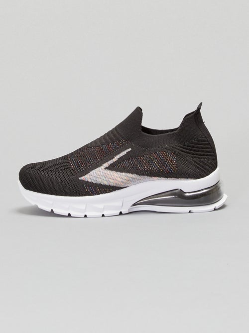 Ténis slip-on em tecido - Kiabi