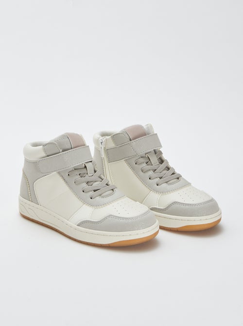 Ténis subidos com velcro e atacadores - Kiabi