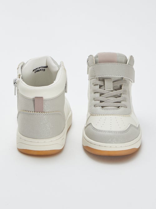 Ténis subidos com velcro e atacadores - Kiabi