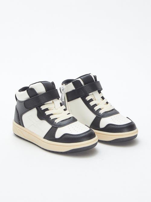 Ténis subidos com velcro e atacadores - Kiabi