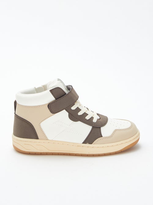 Ténis subidos com velcro e atacadores - Kiabi