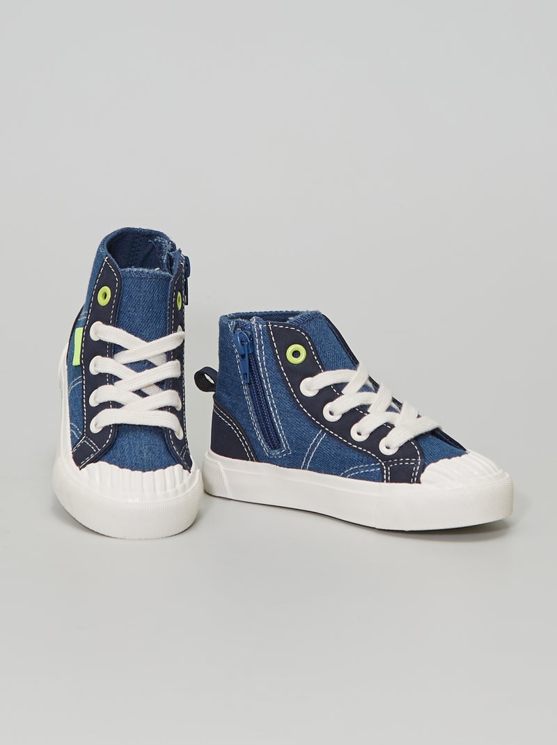 Ténis subidos de lona Jeans - Kiabi