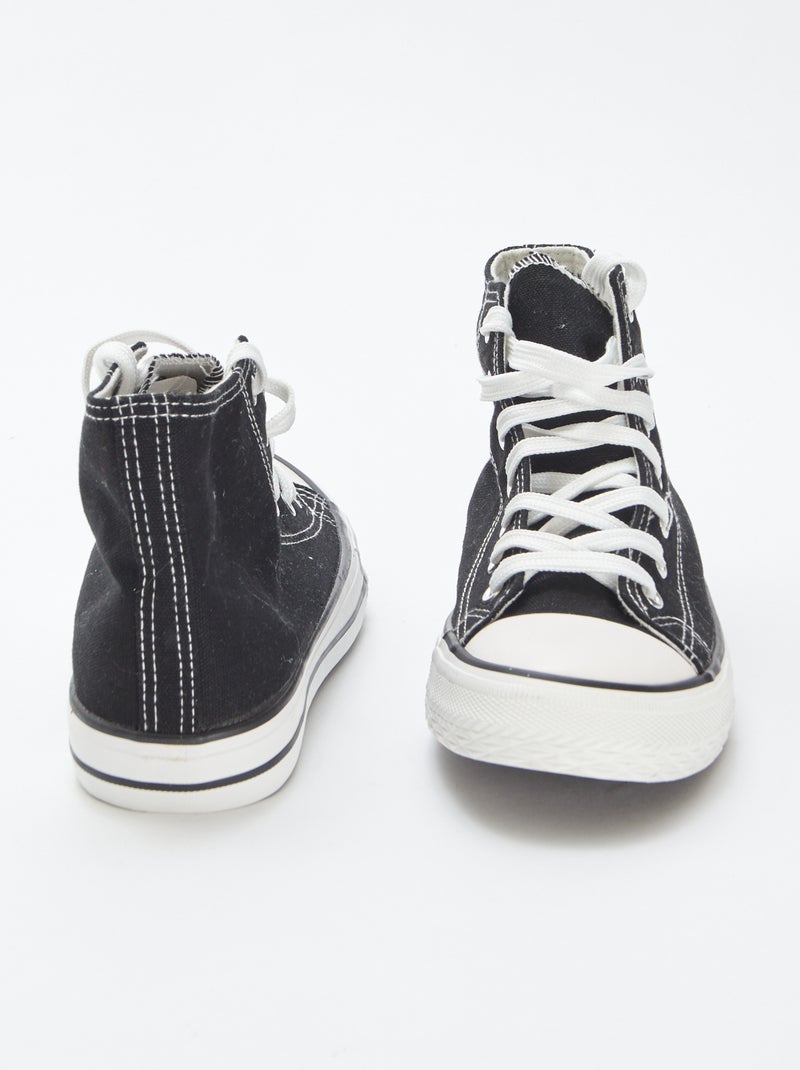 Ténis subidos de lona Preto - Kiabi