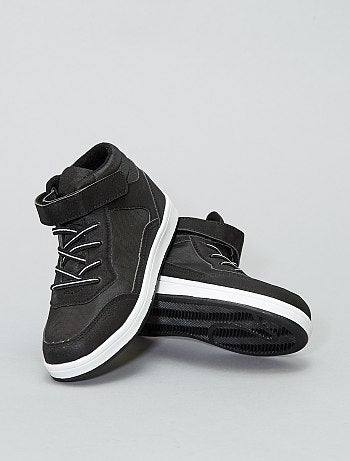 Ténis subidos em malha e pele sintética - Kiabi