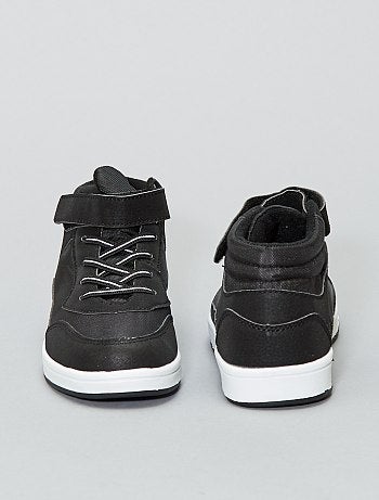 Ténis subidos em malha e pele sintética - Kiabi