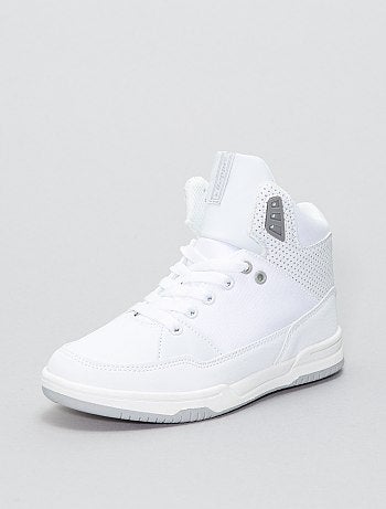 Ténis subidos em pele sintética e lona - Kiabi