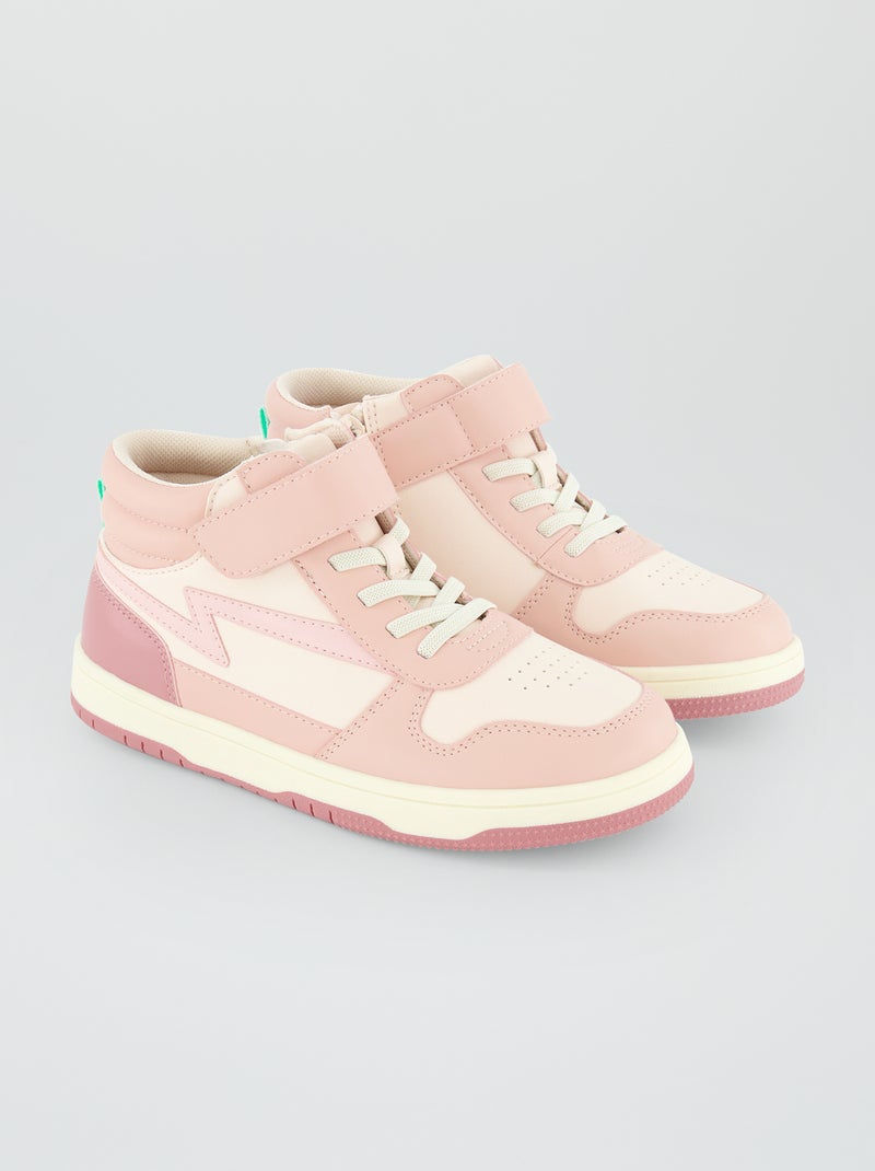 Ténis subidos tricolores ROSA - Kiabi