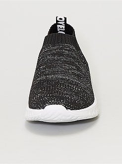 Ténis tipo pantufa em malha brilhante - Kiabi