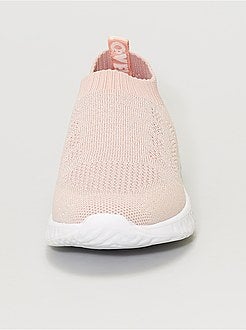 Ténis tipo pantufa em malha brilhante - Kiabi