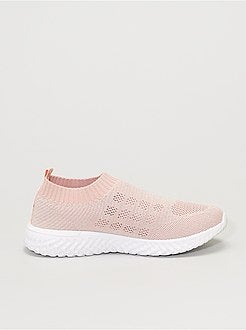 Ténis tipo pantufa em malha brilhante - Kiabi