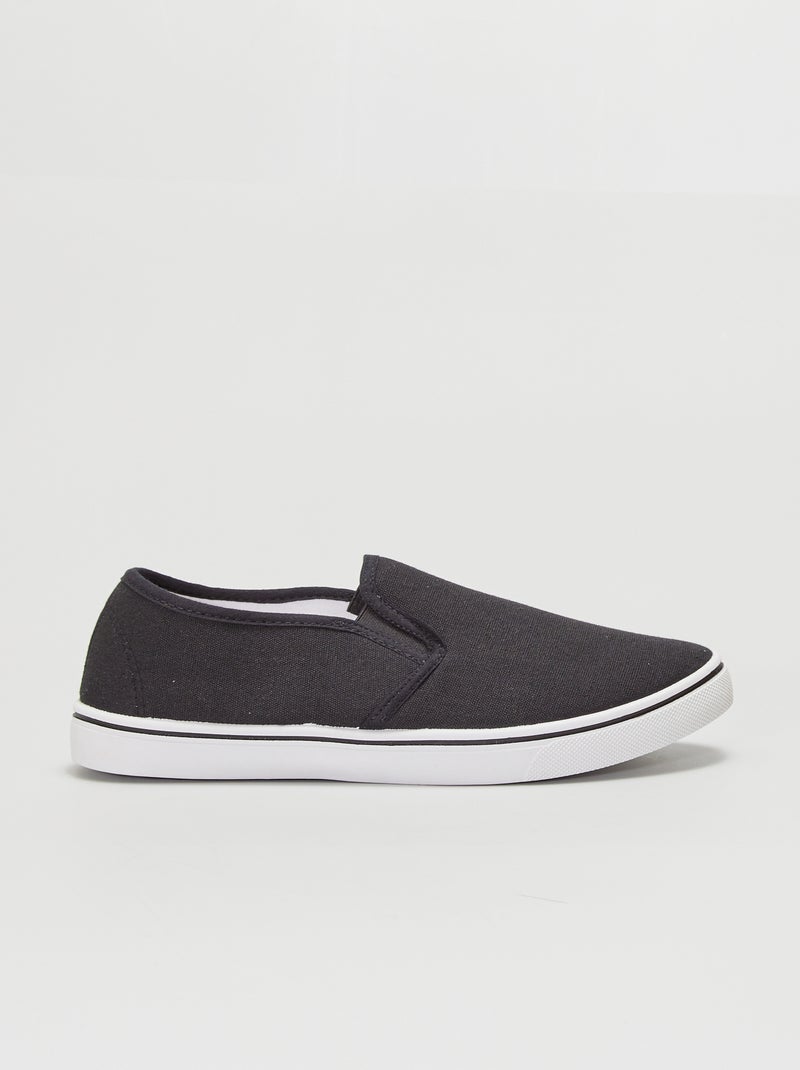 Ténis tipo 'slip-on' Preto - Kiabi