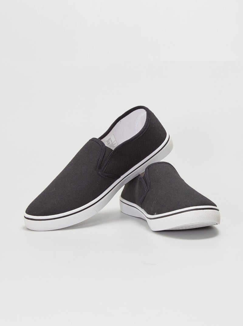 Ténis tipo 'slip-on' Preto - Kiabi