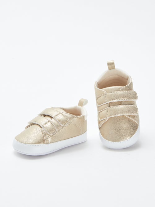 Ténis tricolores com tiras de velcro - Kiabi