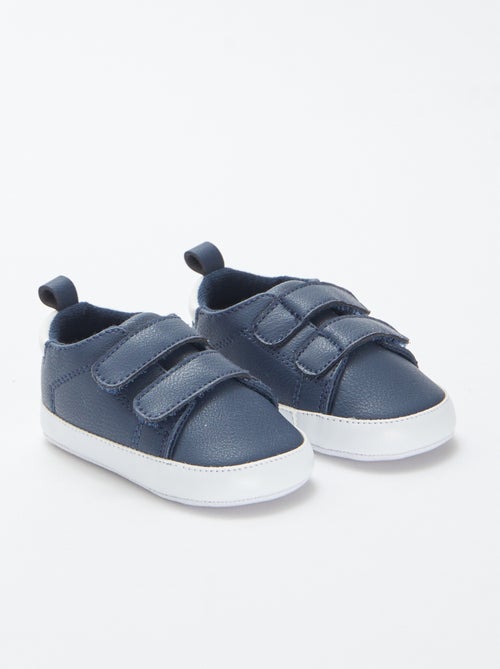 Ténis tricolores com tiras de velcro - Kiabi
