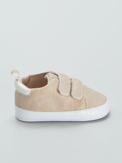 Ténis tricolores com tiras de velcro - Kiabi