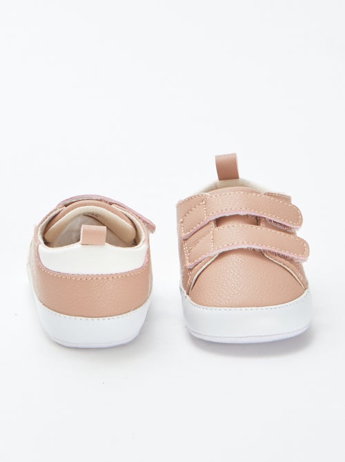 Ténis tricolores com tiras de velcro - Kiabi