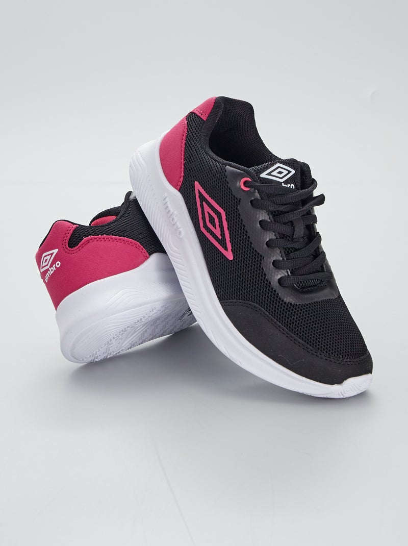 Ténis 'Umbro' em tecido e camurça sintética Preto/ Rosa - Kiabi