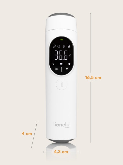 Termómetro sem contacto LIONELO FeverScan – Função de memória – Alerta de febre – Medição em 1 seg. - Kiabi Termómetro sem contacto LIONELO FeverScan – Função de memória – Alerta de febre – Medição em 1 seg. - Kiabi
