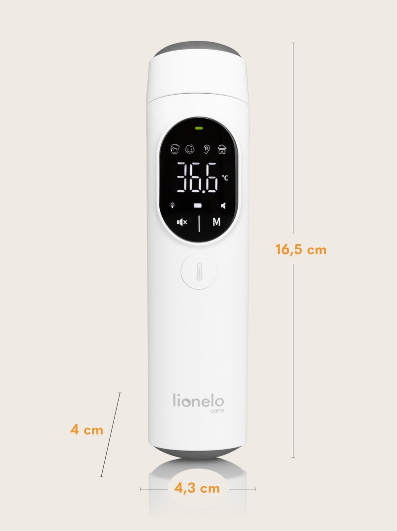 Termómetro sem contacto LIONELO FeverScan – Função de memória – Alerta de febre – Medição em 1 seg. Branco - Kiabi
