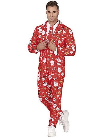 Terno engraçado de Papai Noel com gravata