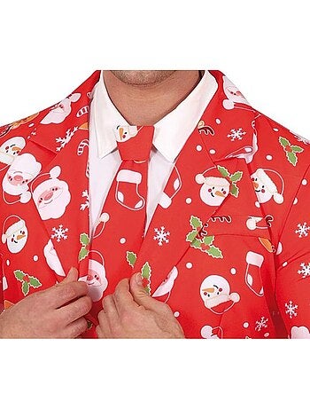 Terno engraçado de Papai Noel com gravata