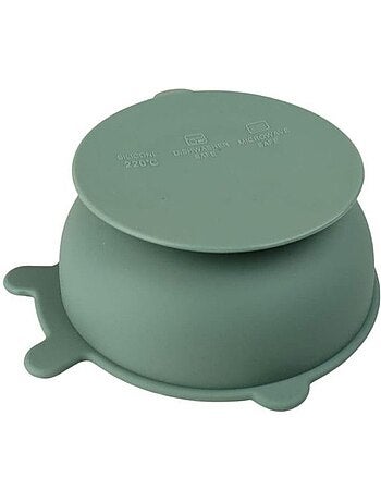 Tigela de sucção em silicone thermobaby design cacto com pegas