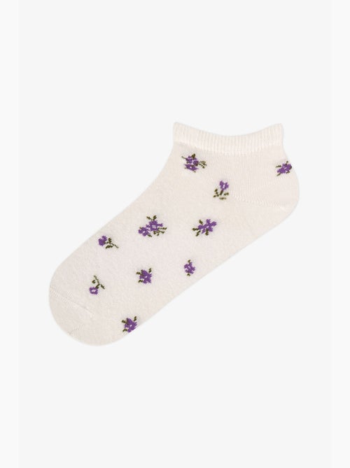Tiny bloom pack de 2 pares de meias invisíveis com flores pequenas penti - Kiabi