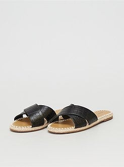 Tiras cruzadas texturadas 'escamas de crocodilo' - Kiabi